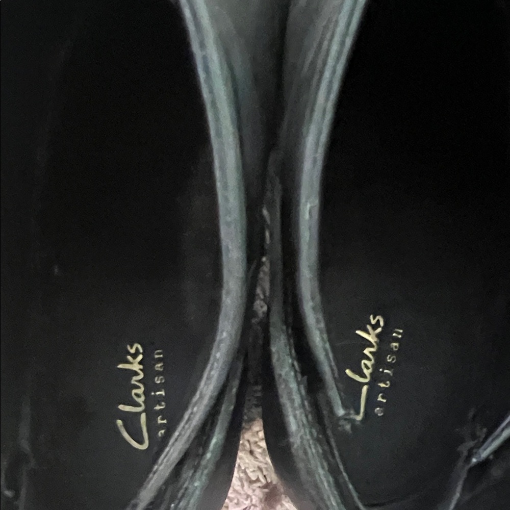 Clarks Black Leather Ankle Booties - Picture 8 of 8